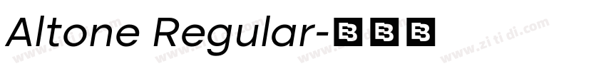 Altone Regular字体转换